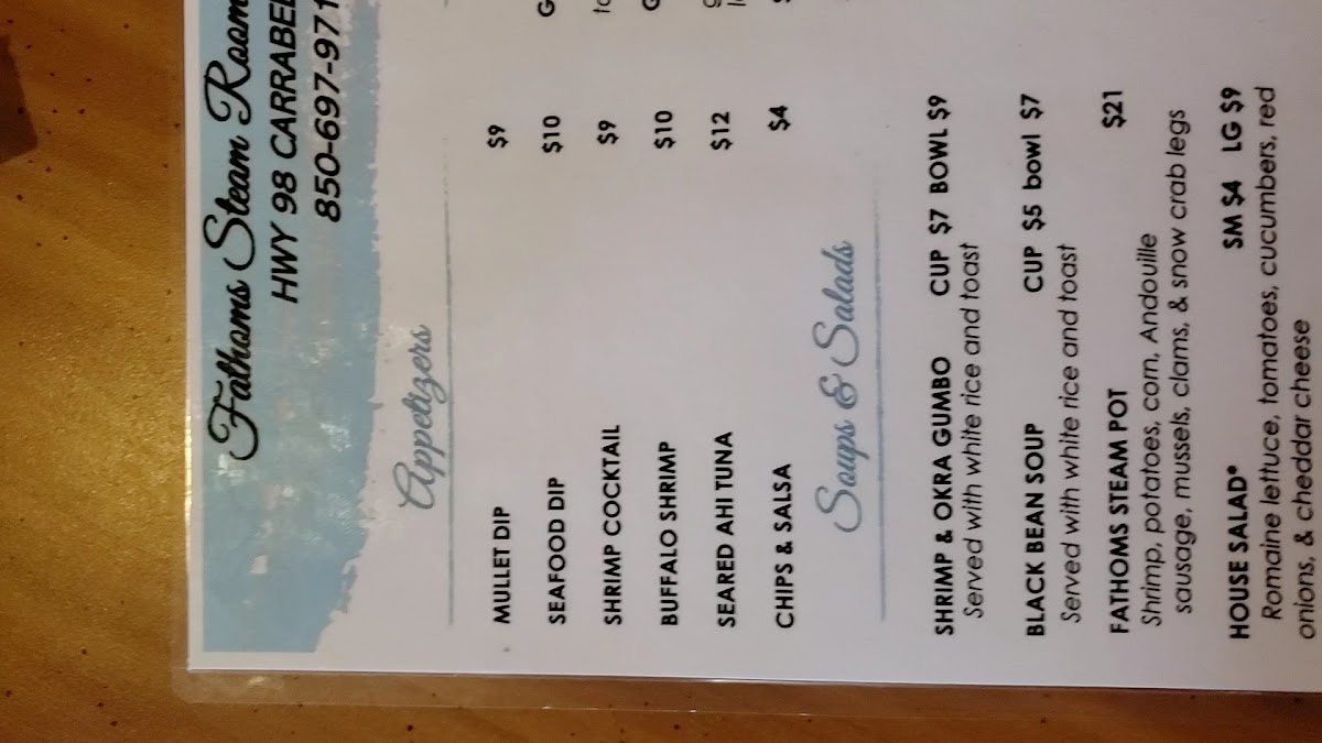 Menu Fathoms Restaurant-8