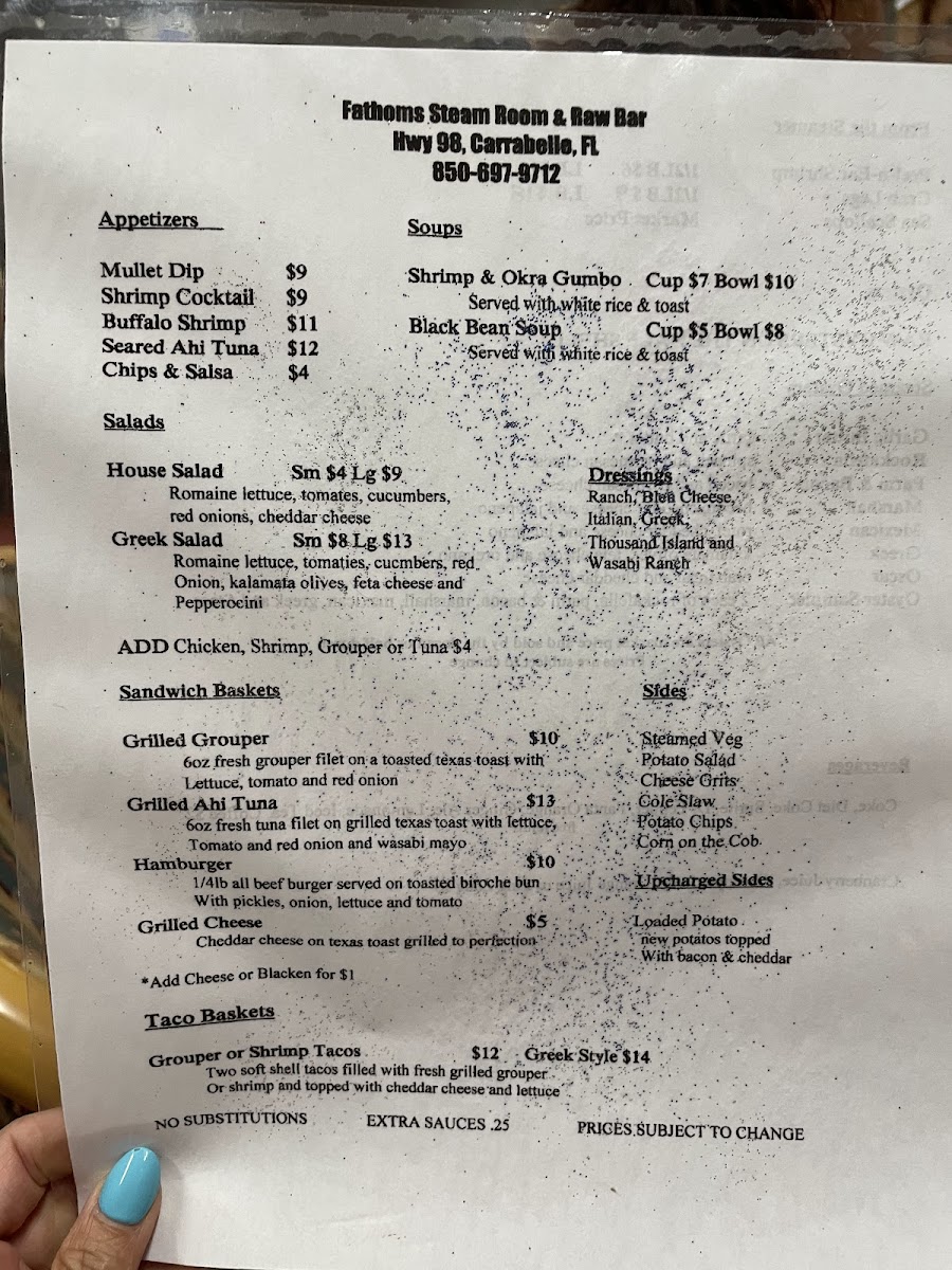 Menu Fathoms Restaurant-9